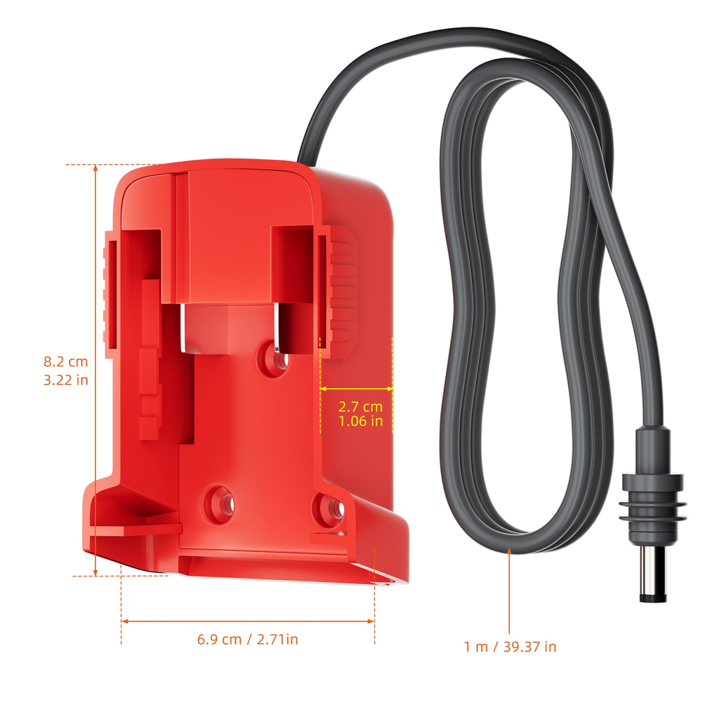 Cable de alimentación Starlink Mini DC con adaptador de batería Milwaukee de 18 V - 1 m (3,28 pies)