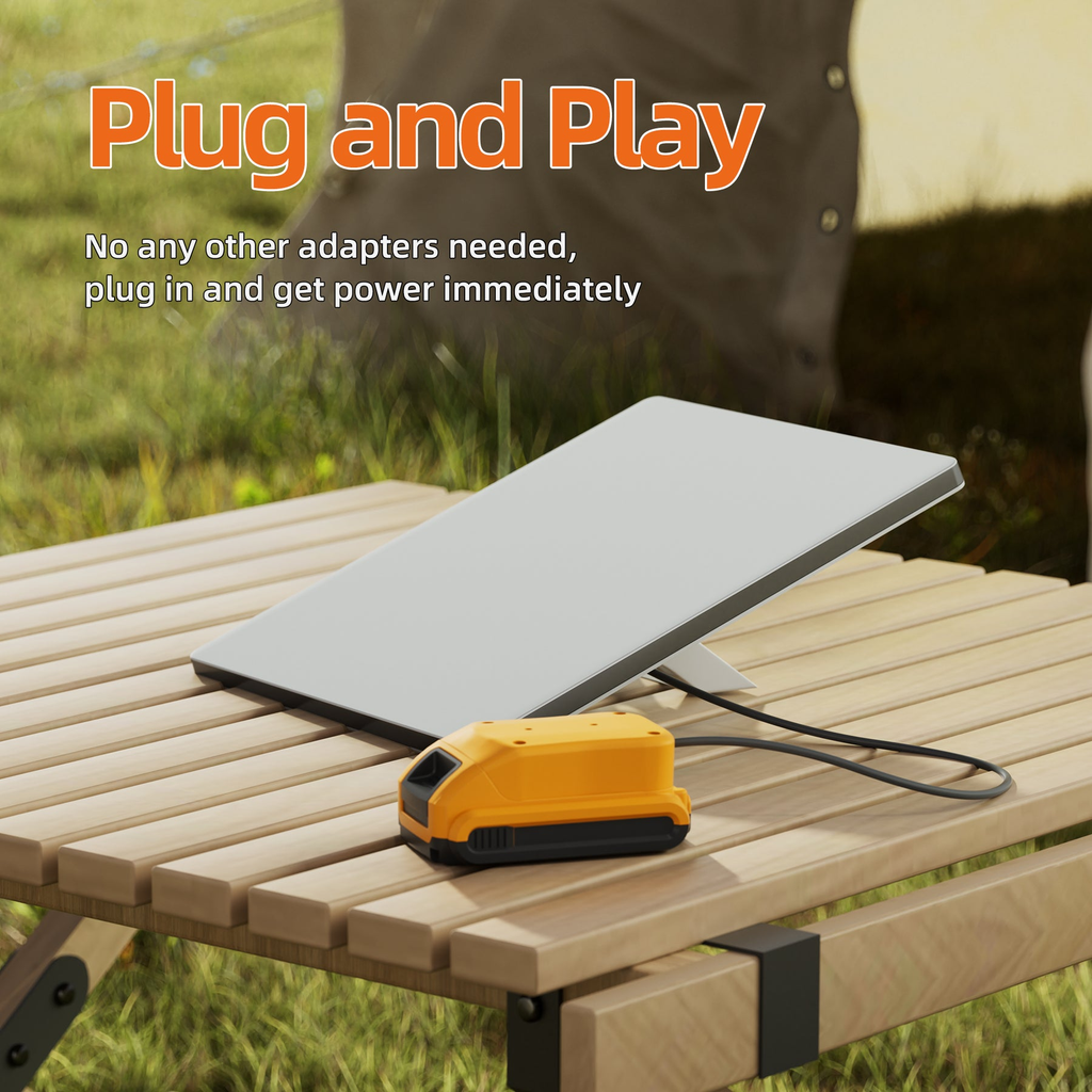 Cable de alimentación Starlink Mini DC con adaptador de batería Dewalt de 18 V-20 V - 1 m (3,28 pies)