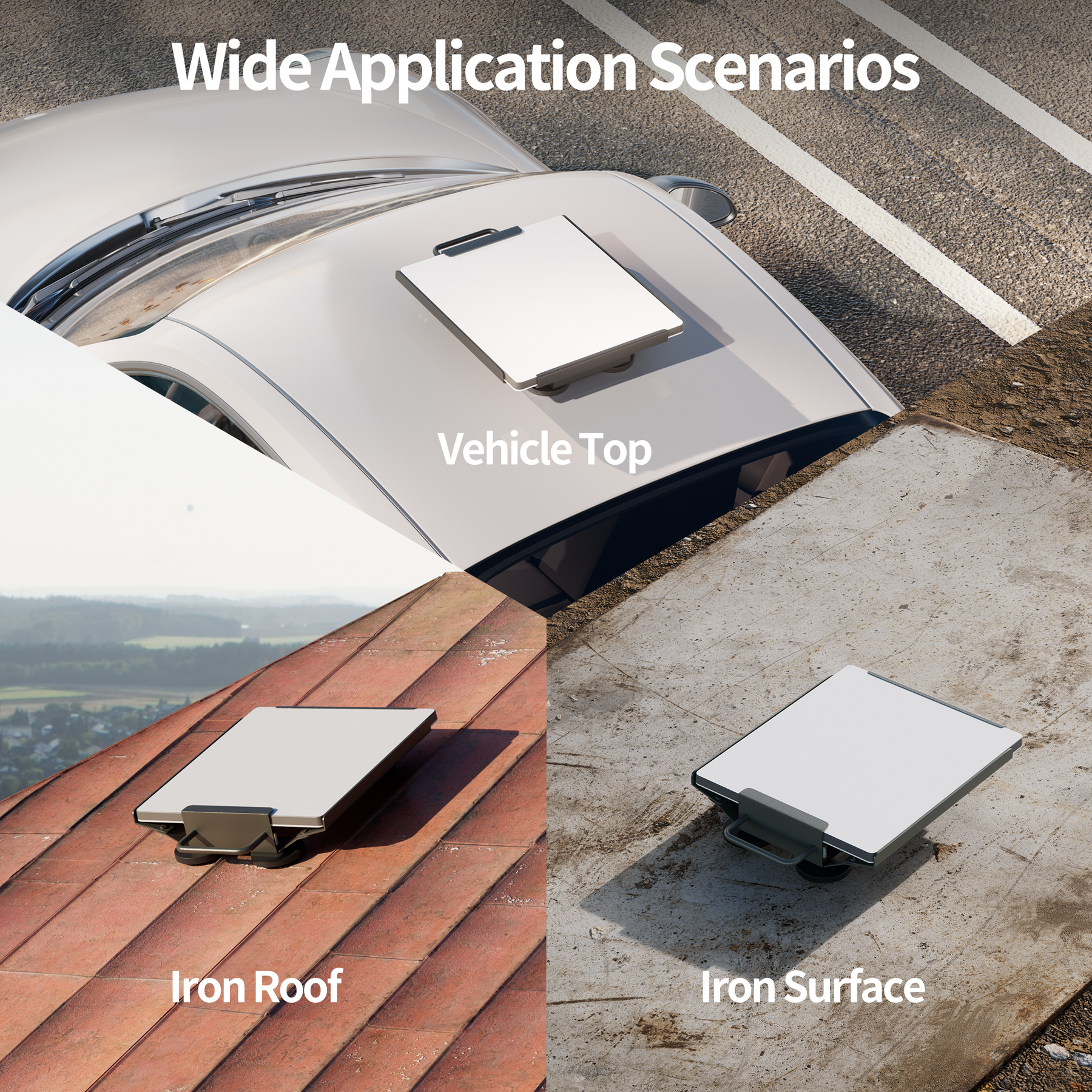 Soporte magnético portátil para techo Starlink Mini con potentes imanes e instalación sin perforaciones