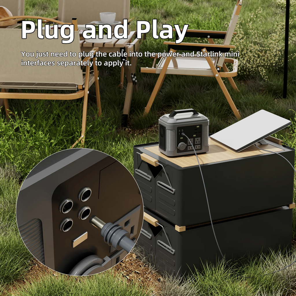 Cable de alimentación de CC a CC de repuesto para Starlink Mini - 6,5 pies/16,4 pies/32,8 pies 