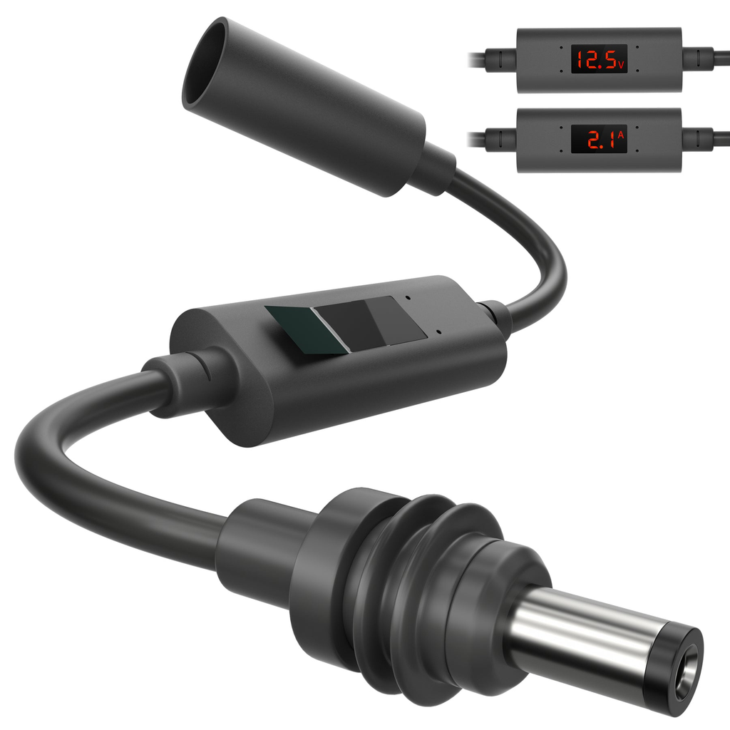 Starlink Mini DC To DC Female Adapter With Digital Volt/Amp Display | Power Cable With Over-Voltage Protection
