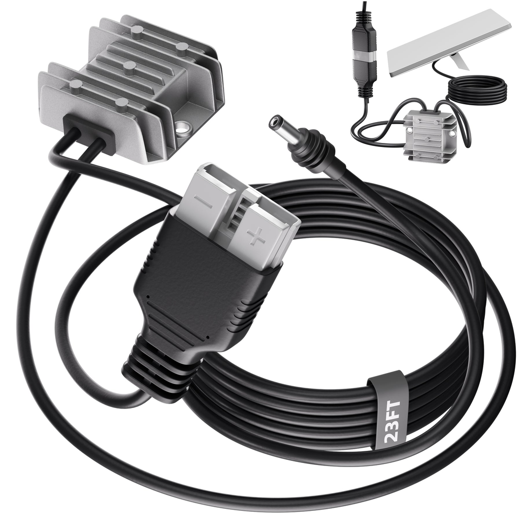 Kit de conversión Starlink Mini DC 12V/24V a 30V con conector Anderson Powerpole a DC y cable de 7 m (23 pies) para vehículos recreativos, embarcaciones y sistemas aislados de la red eléctrica. 